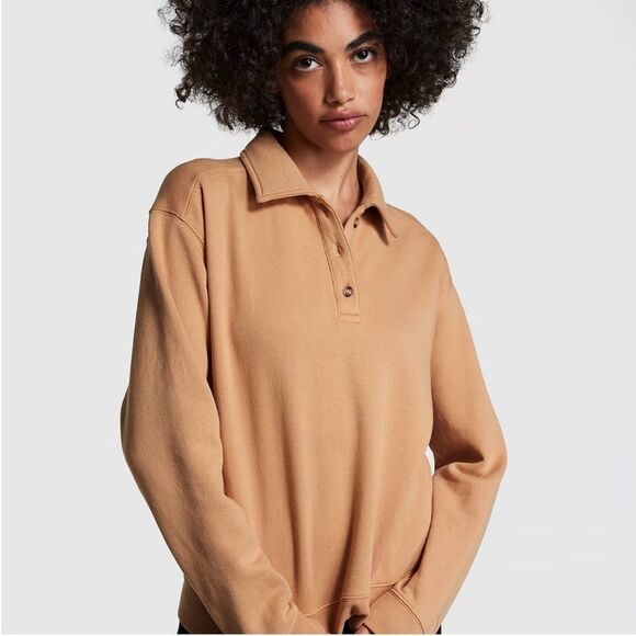 VICTORIAS SECRET VS PINK EVERYDAY FLEECE RELAXED SWEATSHIRT MEDIUM - Picture 1 of 8